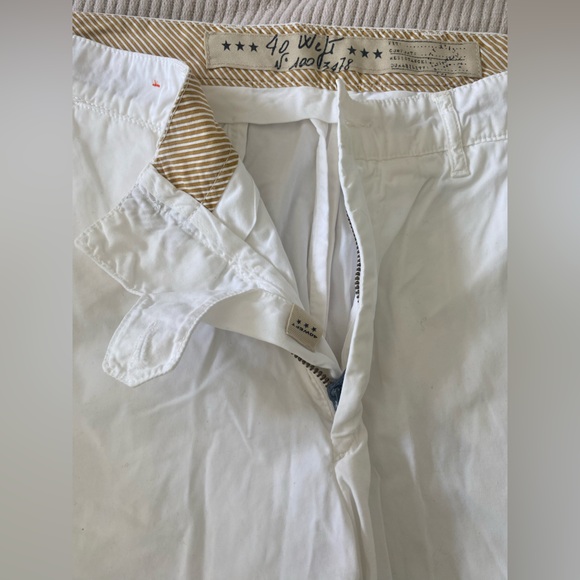 Men’s 40 Weft White Cotton Shorts - Picture 2 of 10